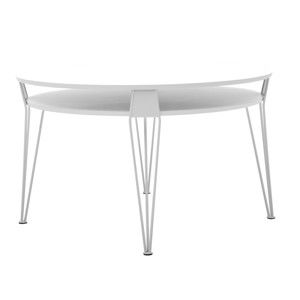 Biały stolik z białą konstrukcją RGE Ester, ⌀ 88 cm