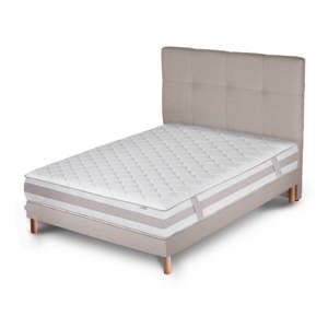 Szare łóżko z materacem Stella Cadente Saturne, 160x200 cm