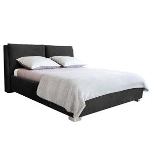 Czarne łóżko 2-osobowe Mazzini Beds Vicky, 160x200 cm