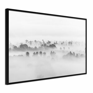 Plakat w ramie Artgeist Fog Over the Forest, 90x60 cm