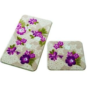Zestaw 2 dywaników łazienkowych Confetti Bathmats Tropical Pink