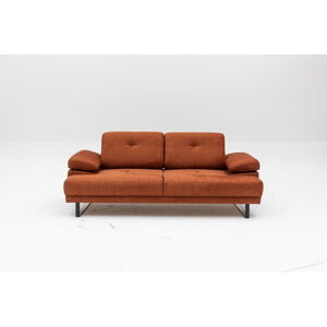 Pomarańczowa rozkładana sofa 199 cm Mustang – Balcab Home