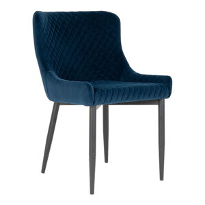 Ciemnoniebieskie aksamitne krzesło Boston – House Nordic