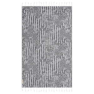 Szary ręcznik hammam Begonville Dunhill, 180x95 cm