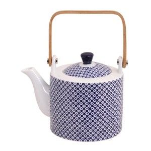 Niebiesko-biały dzbanek do herbaty Tokyo Design Studio Nippon Raindrop, 600 ml