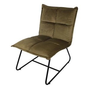 Oliwkowe krzesło z aksamitnym obiciem HSM collection Estelle