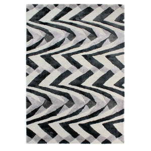 Czarno-szary ręcznie tkany dywan Flair Rugs Jazz, 160x230 cm
