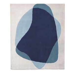Niebiesko-szary dywan z czystej wełny HARTÔ Serge, 180x220 cm