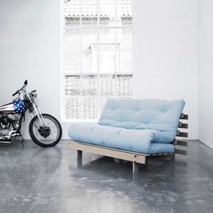 Sofa rozkładana Karup Design Roots Raw/Light Blue