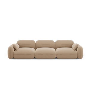 Beżowa aksamitna sofa 320 cm Audrey – Interieurs 86