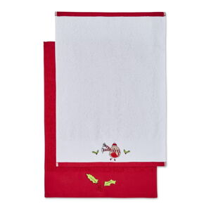 Czerwono-białe bawełniane ręczniki zestaw 2 szt. 40x60 cm Christmas Tree – Catherine Lansfield