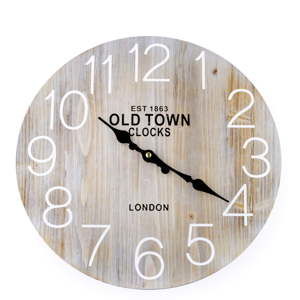 Drewniany zegar ściennyy Dakls Johana, ø 34 cm
