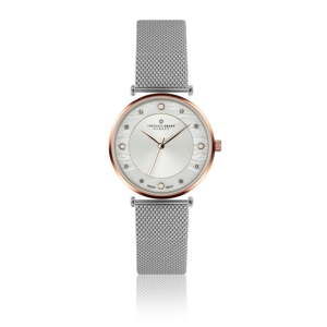 Zegarek damski z paskiem w srebrnym kolorze ze stali nierdzewnej Frederic Graff Pulio