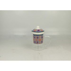 Szklanka z sitkiem porcelanowym Duo Gift Agadir, 450 ml