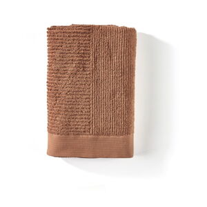 Pomarańczowy/brązowy bawełniany ręcznik kąpielowy 70x140 cm Terracotta – Zone