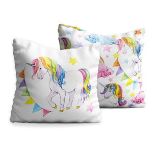 Zestaw 2 poduszek dziecięcych OYO Kids Colorful Unicorn, 40x40 cm