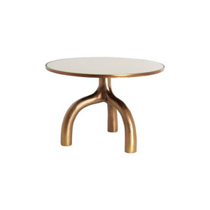 Szklany okrągły stolik w kolorze brązu/beżowy ø 65 cm Mello – Light & Living