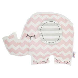 Różowa poduszka dziecięca z domieszką bawełny Apolena Pillow Toy Elephant, 34x24 cm