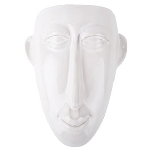 Biała doniczka ścienna PT LIVING Mask, 17,5x22,4 cm