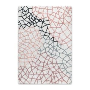 Czarno-biały ręcznie tkany dywan HF Living Net, 140x200 cm