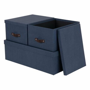 Zestaw 3 niebieskich pudełek Bigso Box of Sweden Inge