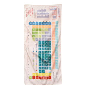 Beżowy ręcznik z mikrowłókna Rex London Periodic Table, 70 x 150 cm