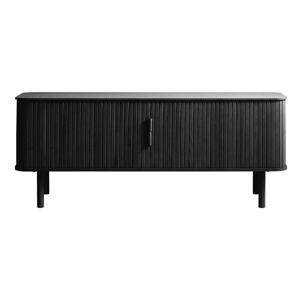 Czarna szafka pod TV w dekorze dębu 56x160 cm Cavo – Unique Furniture