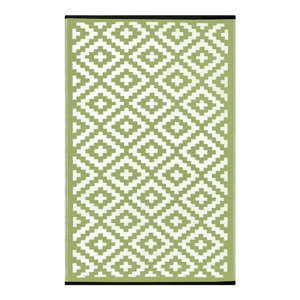 Zielony dwustronny dywan zewnętrzny Green Decore Nirvana, 90x150 cm