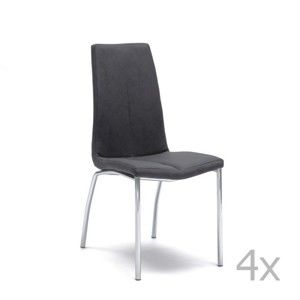 Zestaw 4 szarych krzeseł Design Twist Abha