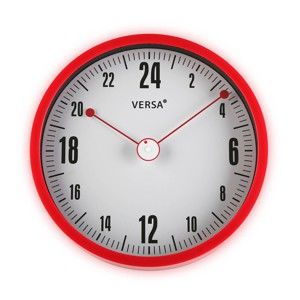 Czerwony okrągły zegar ścienny Versa Grand, ø 30 cm