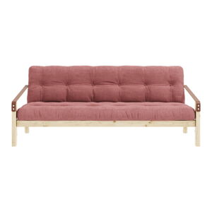 Musztardowa/brązowa sztruksowa rozkładana sofa 204 cm Poetry – Karup Design