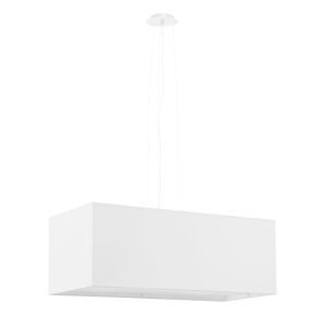 Biała lampa wisząca ze szklanym kloszem/z tekstylnym kloszem Gryfin Bis – Nice Lamps