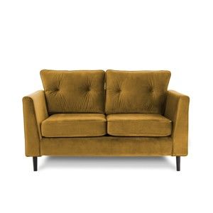 Żółta sofa dwuosobowa VIVONITA Portobello