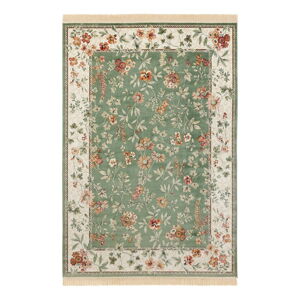 Zielony/kremowy dywan z wiskozy 95x140 cm Oriental – Nouristan
