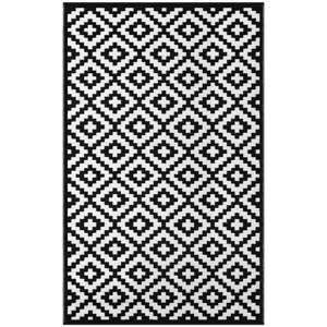 Czarno-biały dwustronny dywan odpowiedni na zewnątrz Green Decore Gahna, 150x90 cm