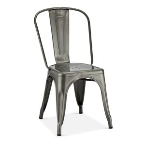 Jasnoszare metalowe krzesła zestaw 2 szt. Korona – Furnhouse