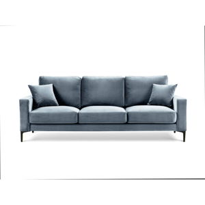 Jasnoniebieska aksamitna sofa Kooko Home Harmony, 220 cm