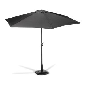 Czarny parasol ogrodowy Le Bonom Sun, ø 300 cm