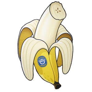 Koc plażowy w kształcie banana Big Mouth Inc., 152x152 cm