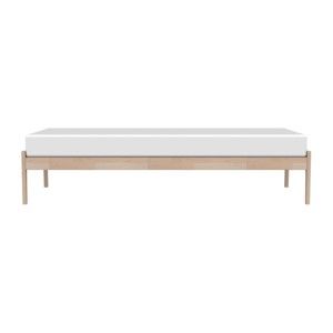 Brązowa rama łóżka z litego drewna brzozowego Kiteen Avanti, 95x206 cm