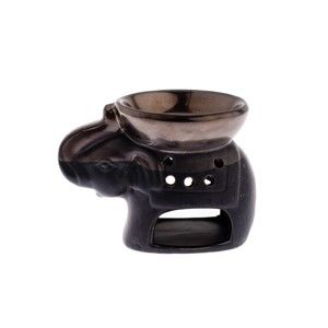 Czarny ceramiczny komin aromaterapeutyczny Dakls Elephant