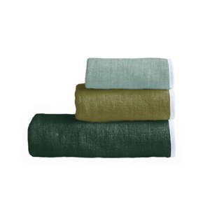 Zestaw 3 ręczników Linen Couture Toalla Green Gradient