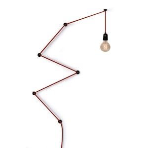 Czerwony kinkiet Filament Style Snake Lamp