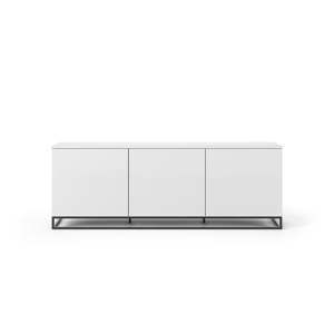 Biała szafka pod TV z czarnymi nogami z metalu TemaHome Join, 180x65 cm