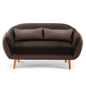 Brązowa sofa 3-osobowa Scandi by Stella Cadente Maison Meteore