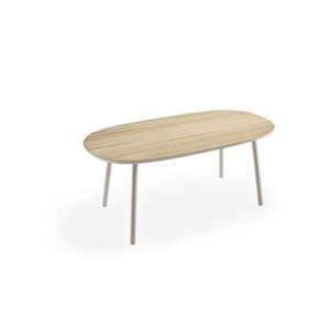 Stół z drewna jesionowego s šedými nohami EMKO Naïve, 180x90 cm