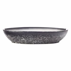 Biało-czarna ceramiczna owalna miska Maxwell & Williams Caviar, dł. 25 cm