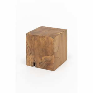 Taboret z drewna tekowego WOOX LIVING Patchwork, 35x35 cm