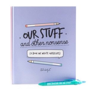 Książka z pytaniami dla pary z 2 długopisami Mr. Wonderful Our Stuff, 48 stron