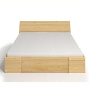 Łóżko 2-osobowe z drewna sosnowego z szufladą SKANDICA Sparta Maxi, 160x200 cm